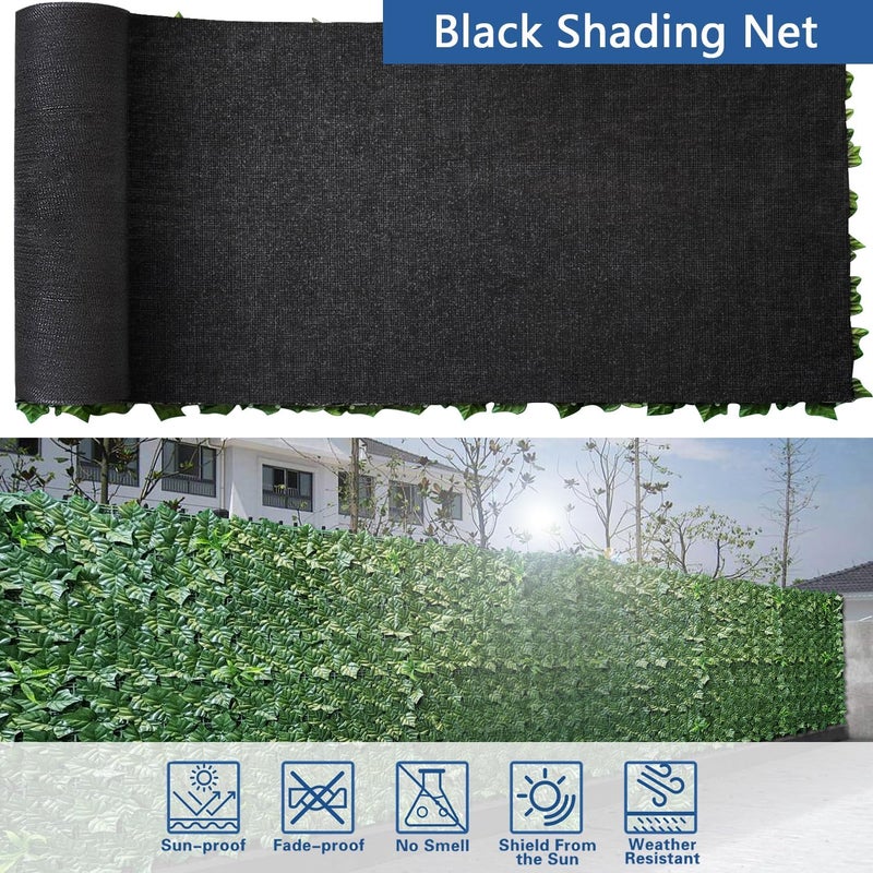 WUPUSDER Artificial Ivy Fence Privacy Screen with Mesh Back, 39" x 198" Faux Ivy Vine Leaf Fence Panels, Balcony Privacy Screen, Hedge Wall Decoration for Outside, Garden, Yard, Patio - Image 5